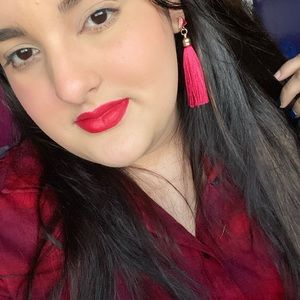 Red tassel earrings
